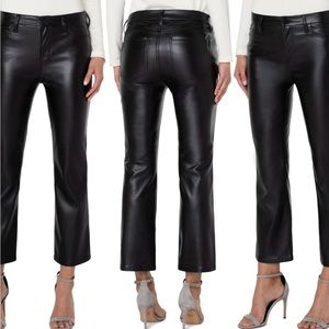 NWT Hannah Ankle Flare Faux Leather Pants